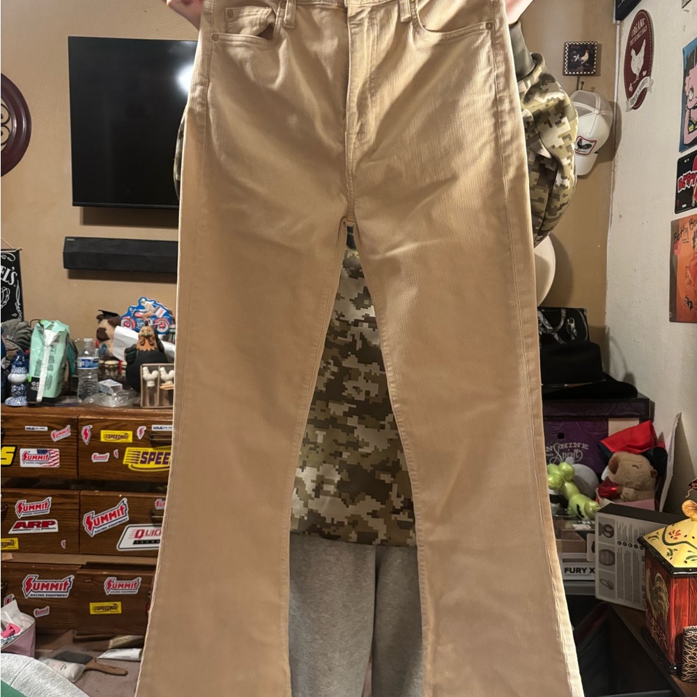 7 For All Mankind Cream Corduroy Pants